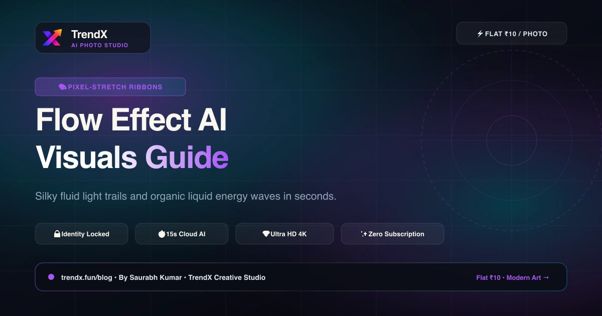 Flow Effect: Create Silky Pixel-Stretch Liquid Ribbons & Fluid Energy Waves