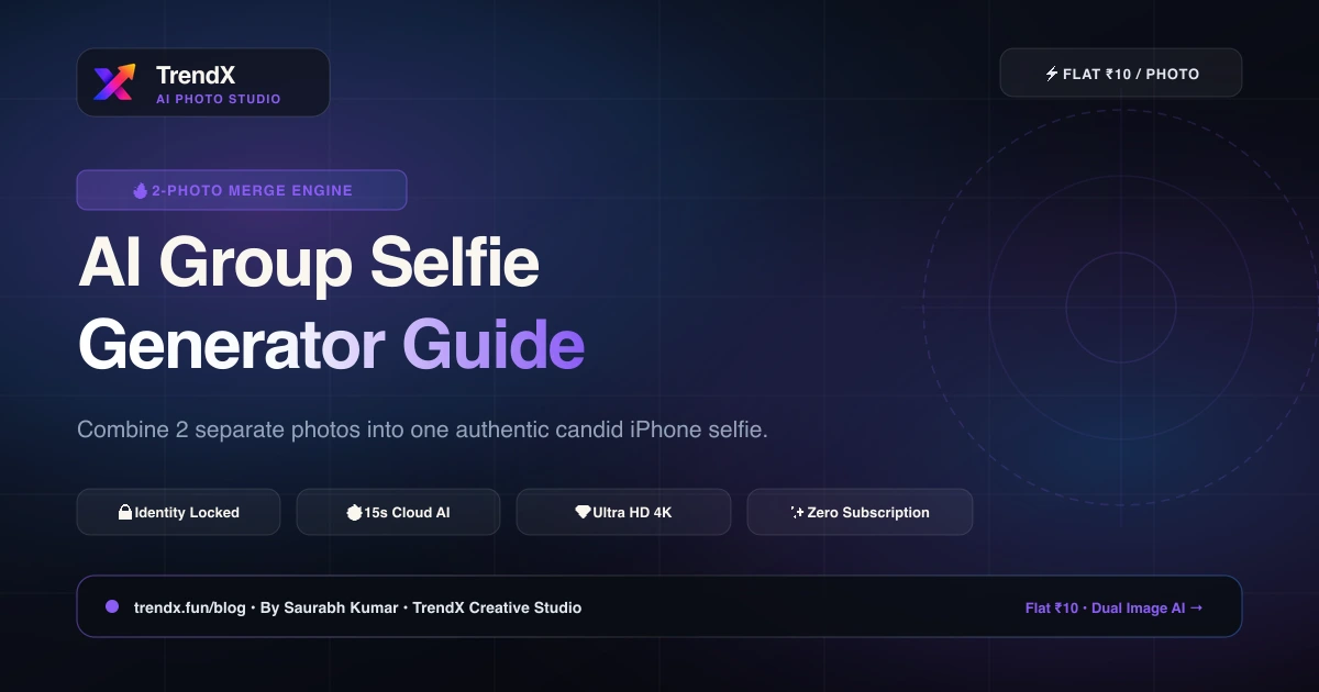 AI Group Selfie Generator: How to Combine 2 Separate Photos into One Candid iPhone Selfie