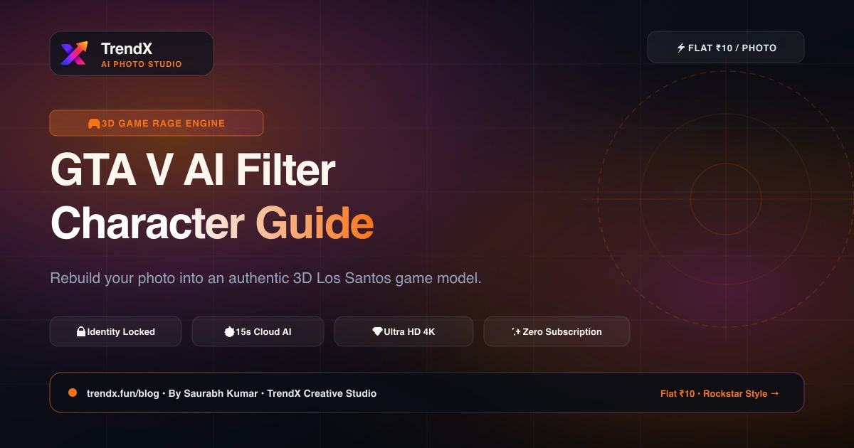 GTA V AI Filter: Transform Any Selfie into a 3D Rockstar Game Character