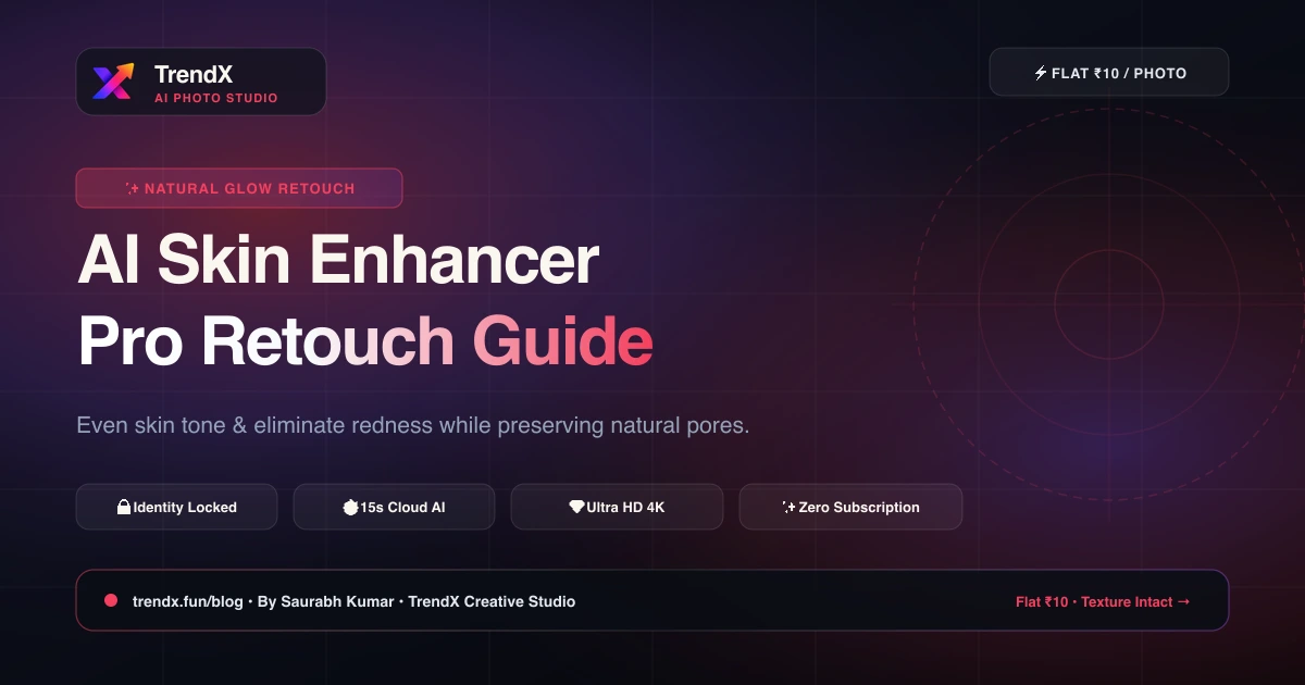 AI Skin Enhancer: Natural Facial Retouching with Real Pore Retention (No Plastic Blur)